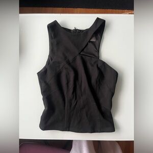 Anthropologie Sunday in Brooklyn Asymmetrical Cutout Tank in Black
